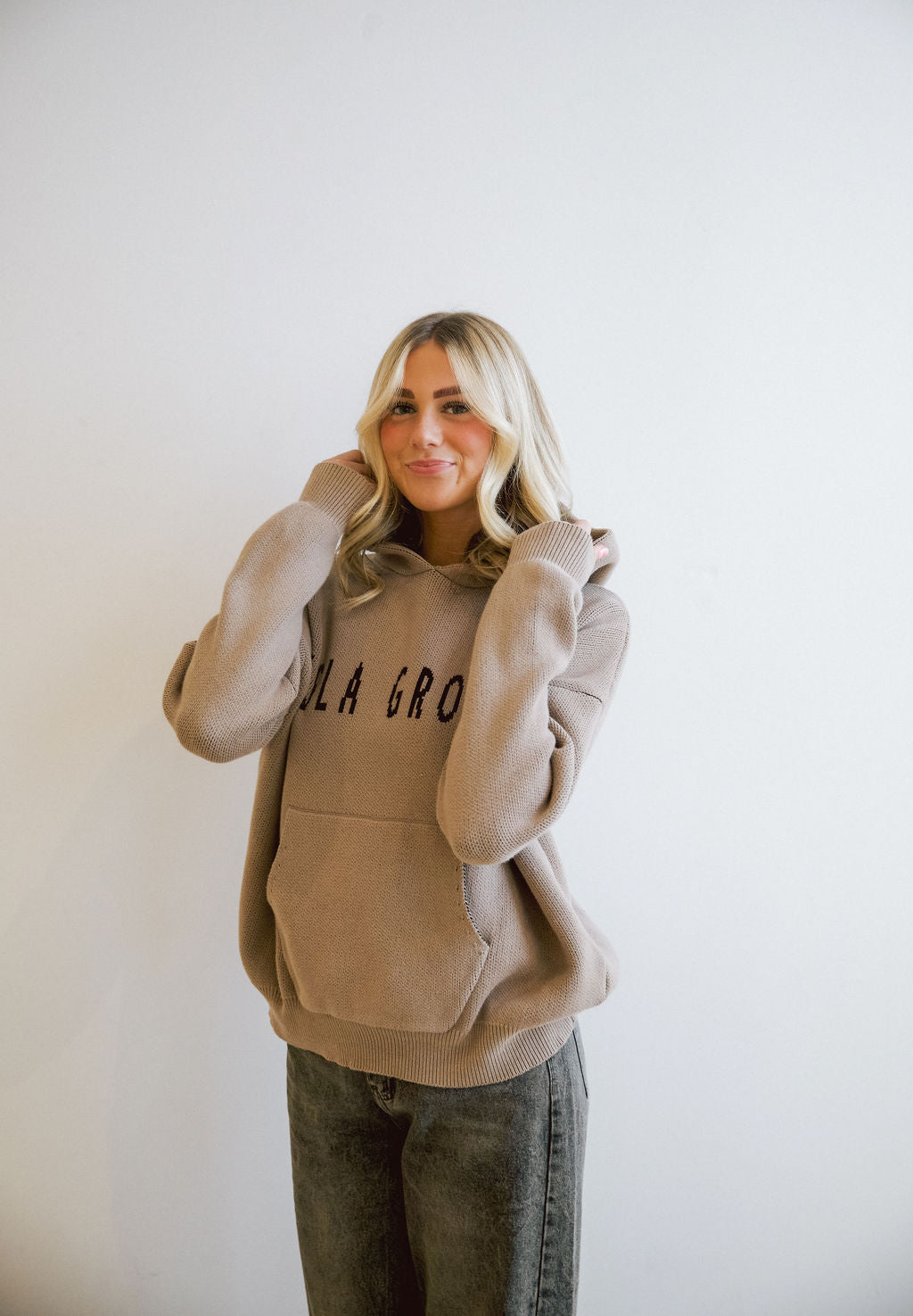 Isla Grove Original Knit Hoodie // Sand