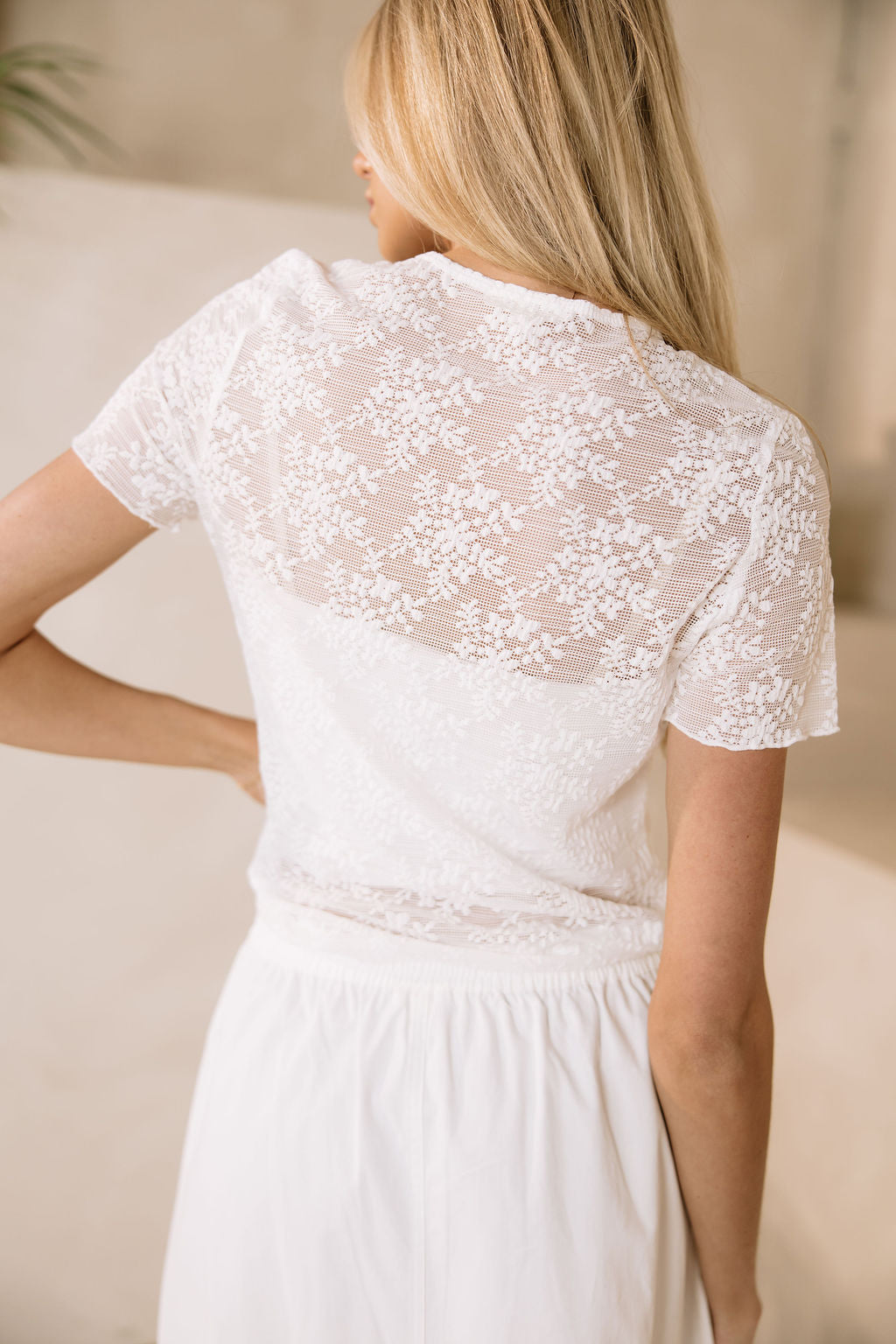 Pearl Lace Top