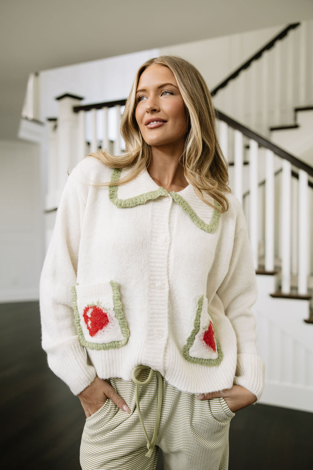 Strawberry Matcha Cardigan