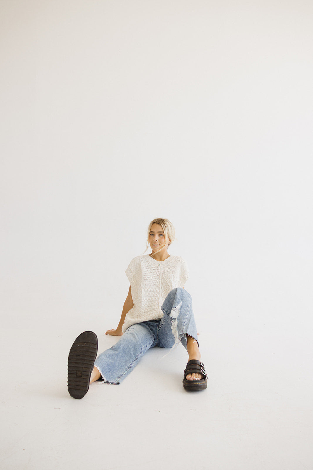 Eloise Cable Knit Sweater Vest