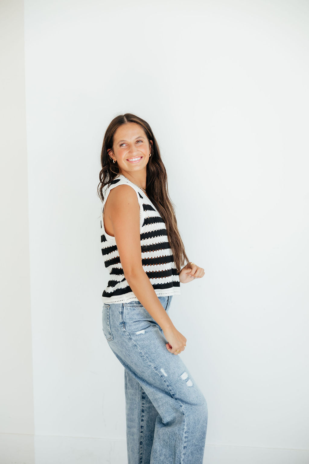 Amelia Crochet Knit Tank