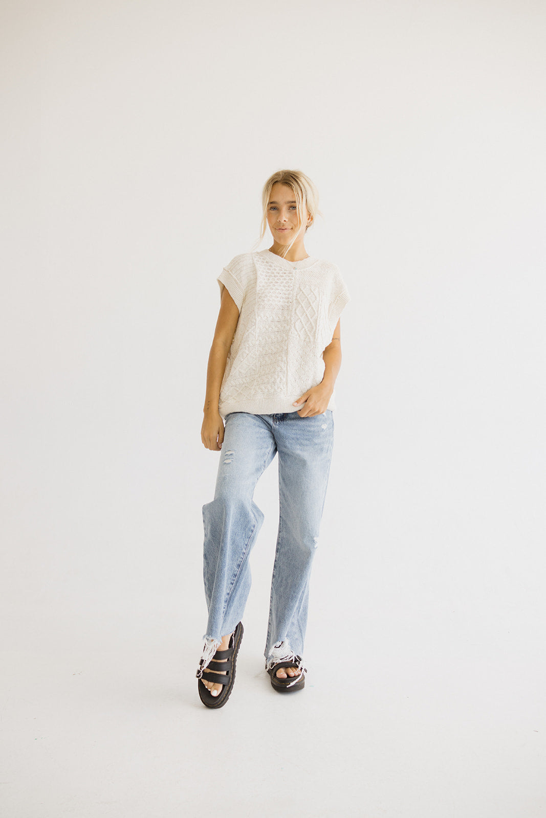 Eloise Cable Knit Sweater Vest