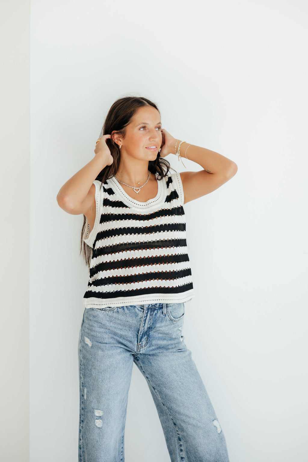 Amelia Crochet Knit Tank