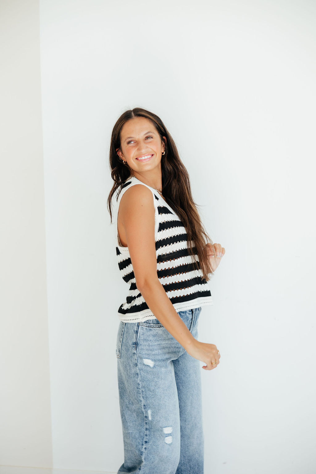 Amelia Crochet Knit Tank