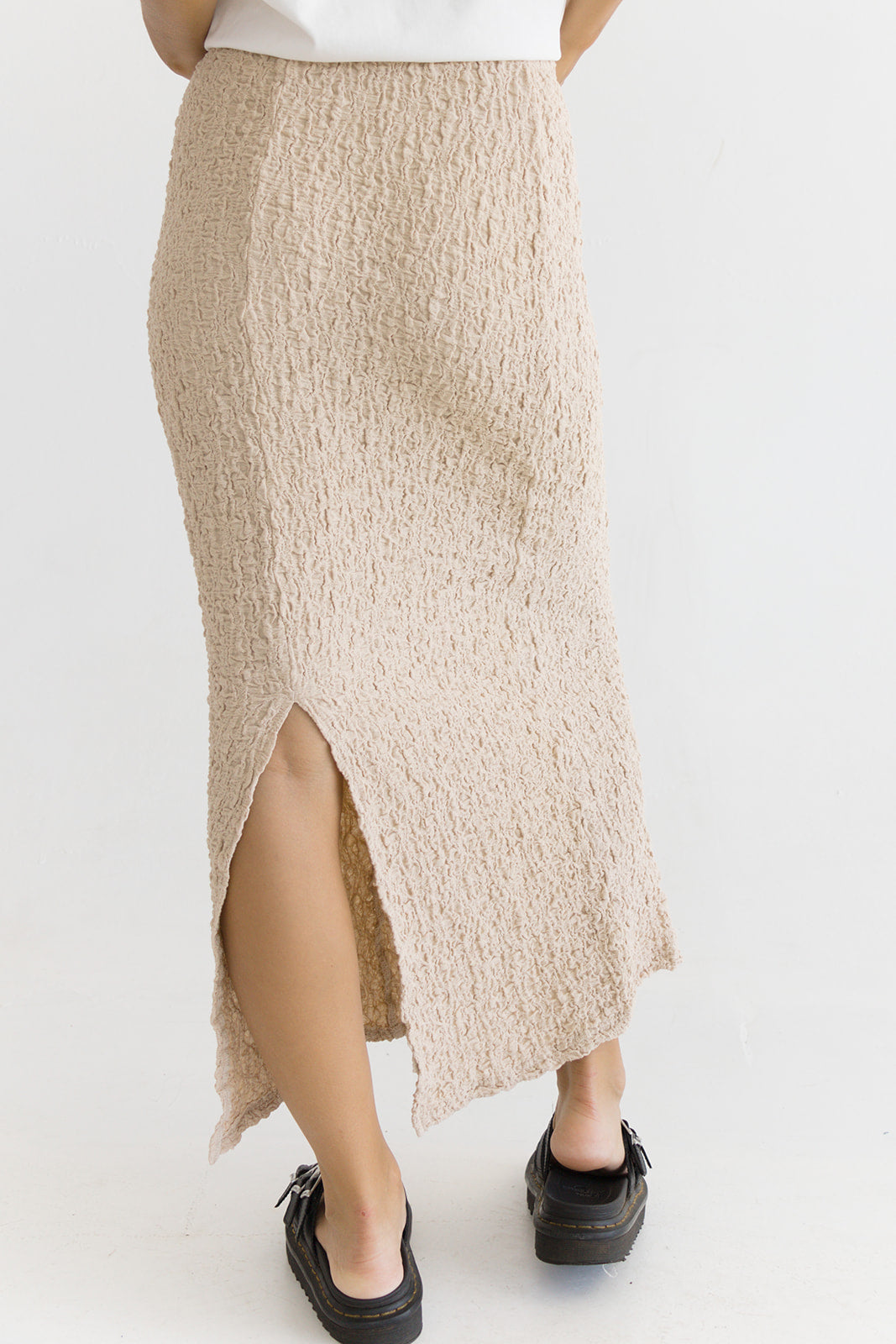 Audrey Textured Midi Skirt