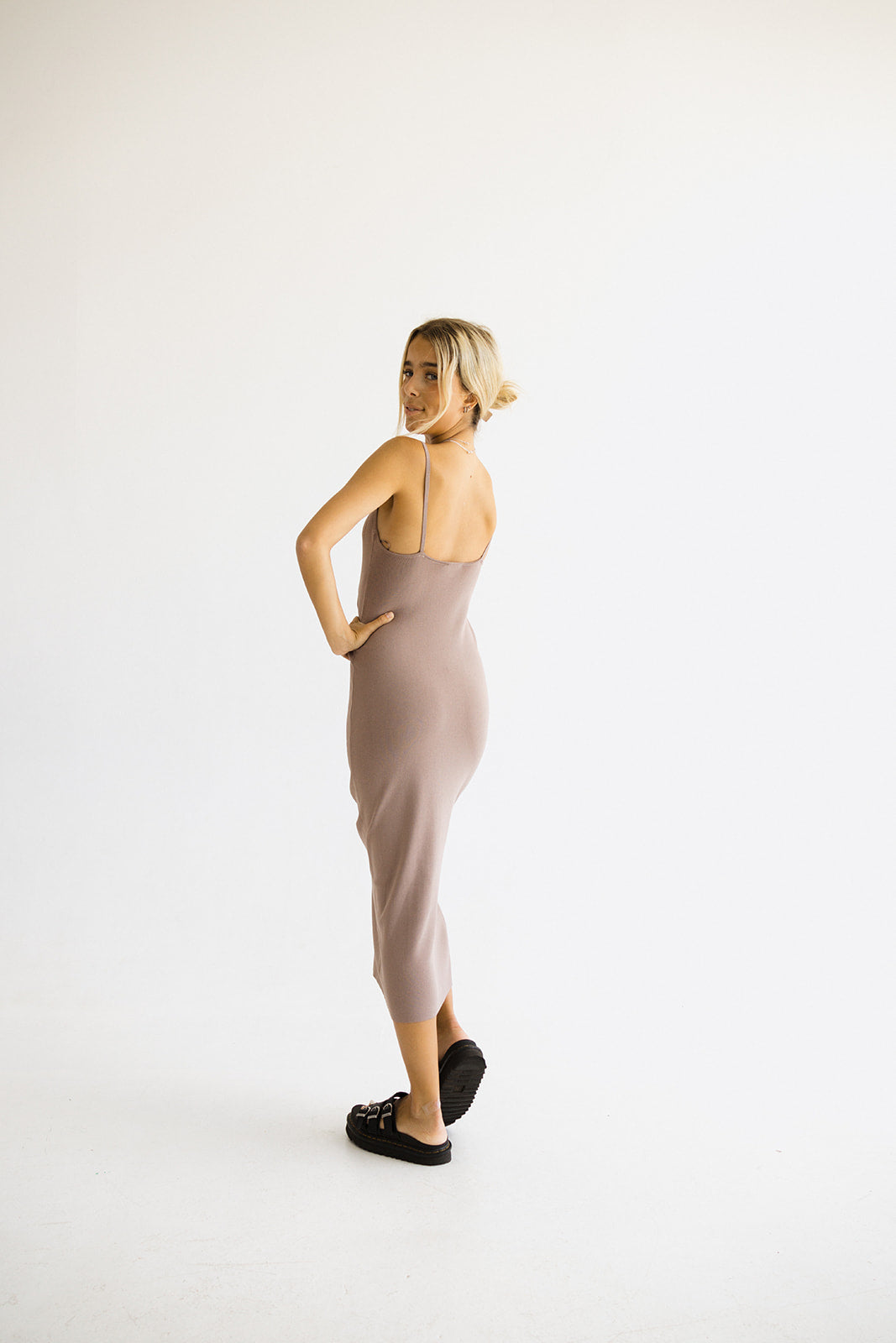 Claire Strappy Halter Knit Dress