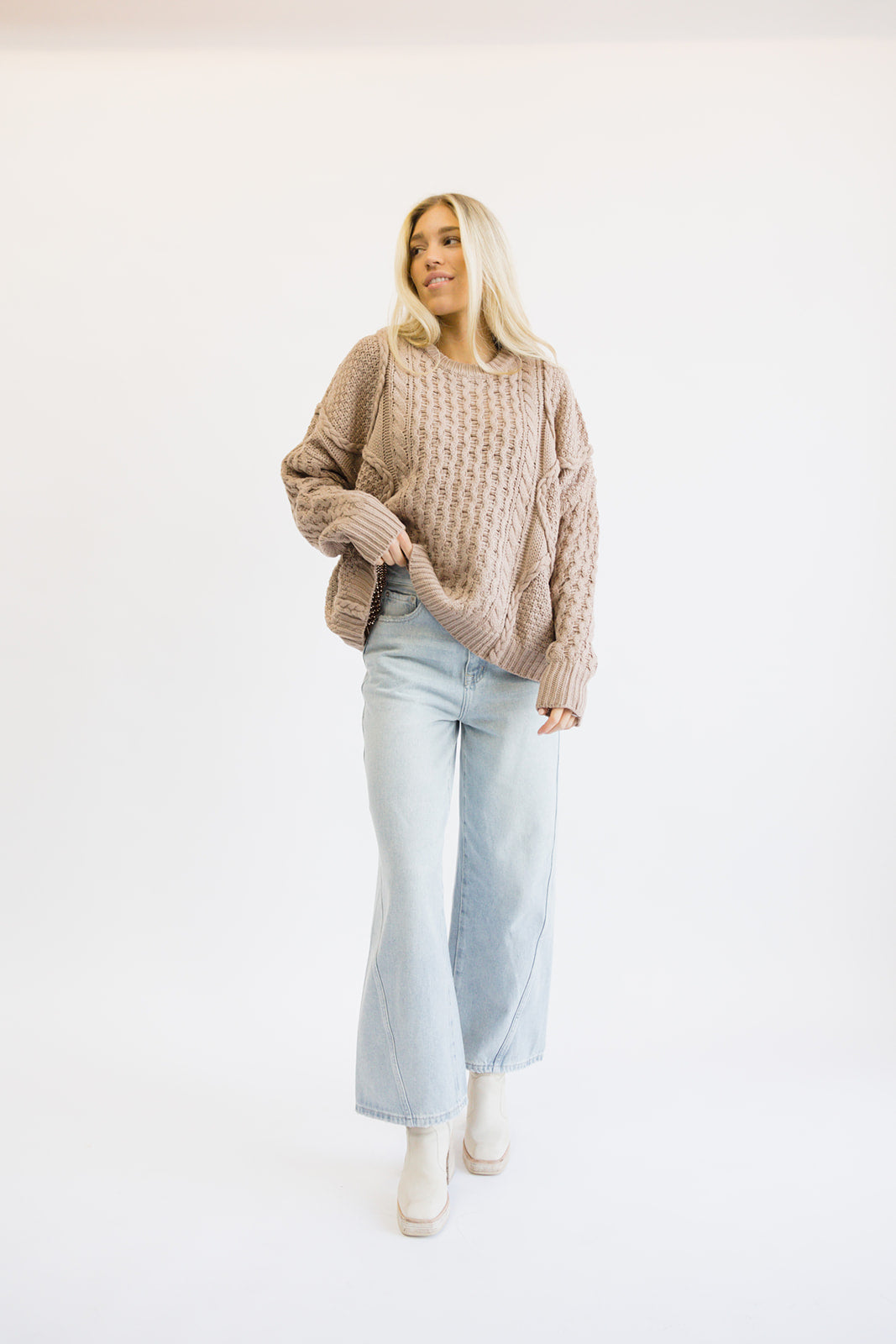 Fall Favorite Classic Sweater // Taupe