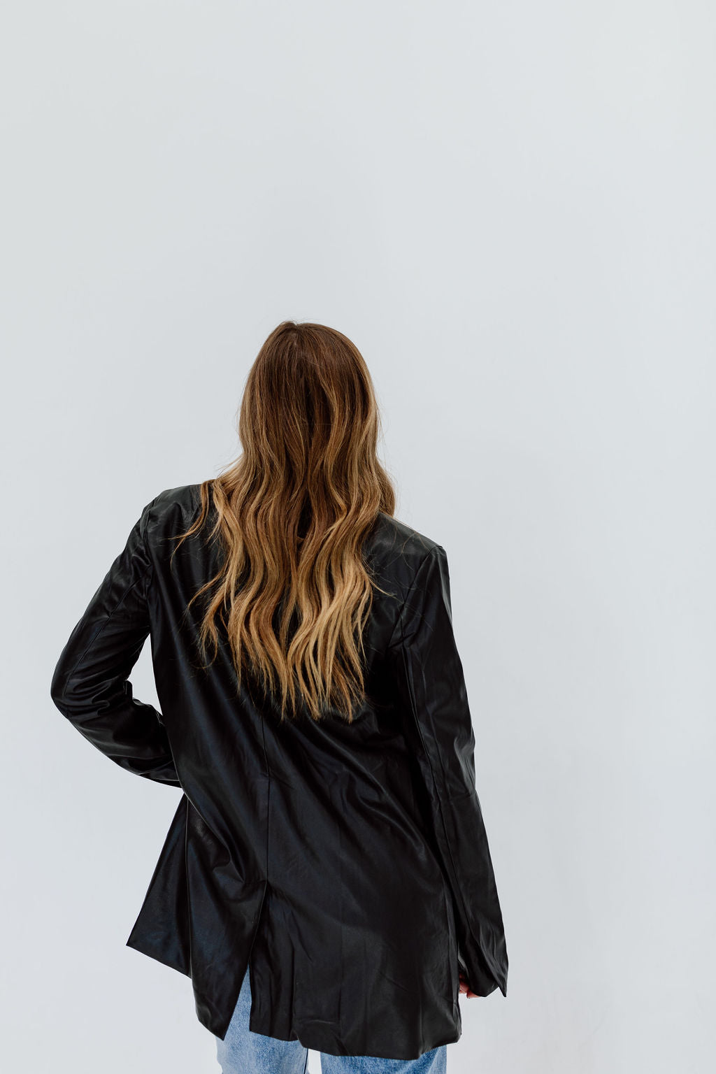 Statement Leather Blazer // Black