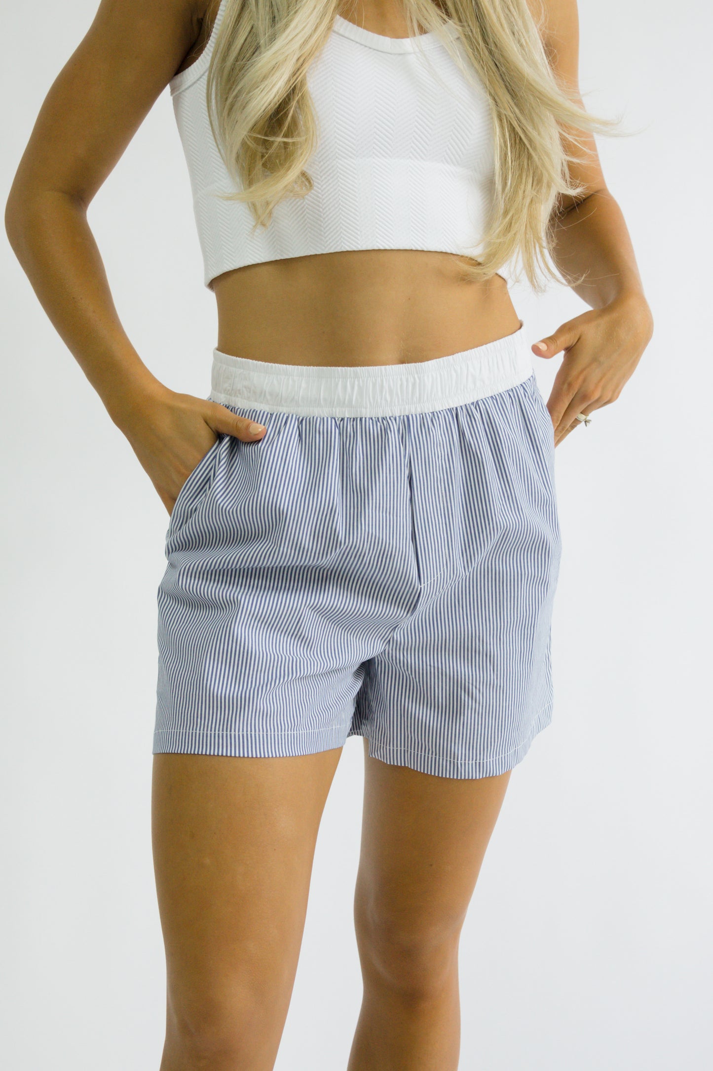 It Girl Boxers // Blue Stripe