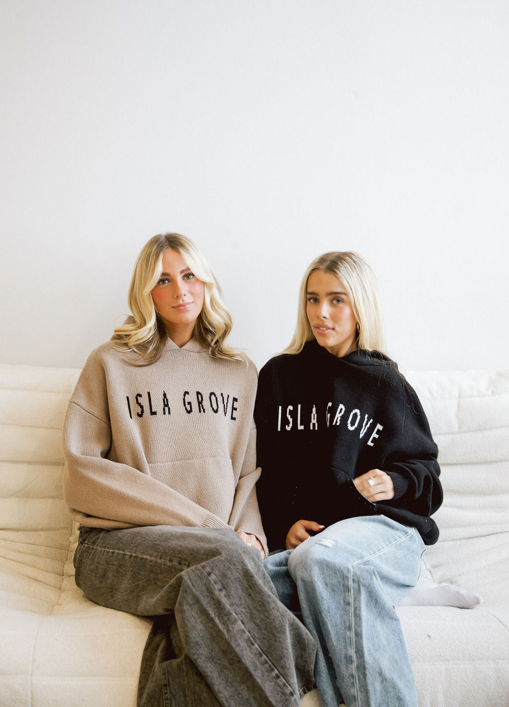 Isla Grove Original Knit Hoodie // Onyx