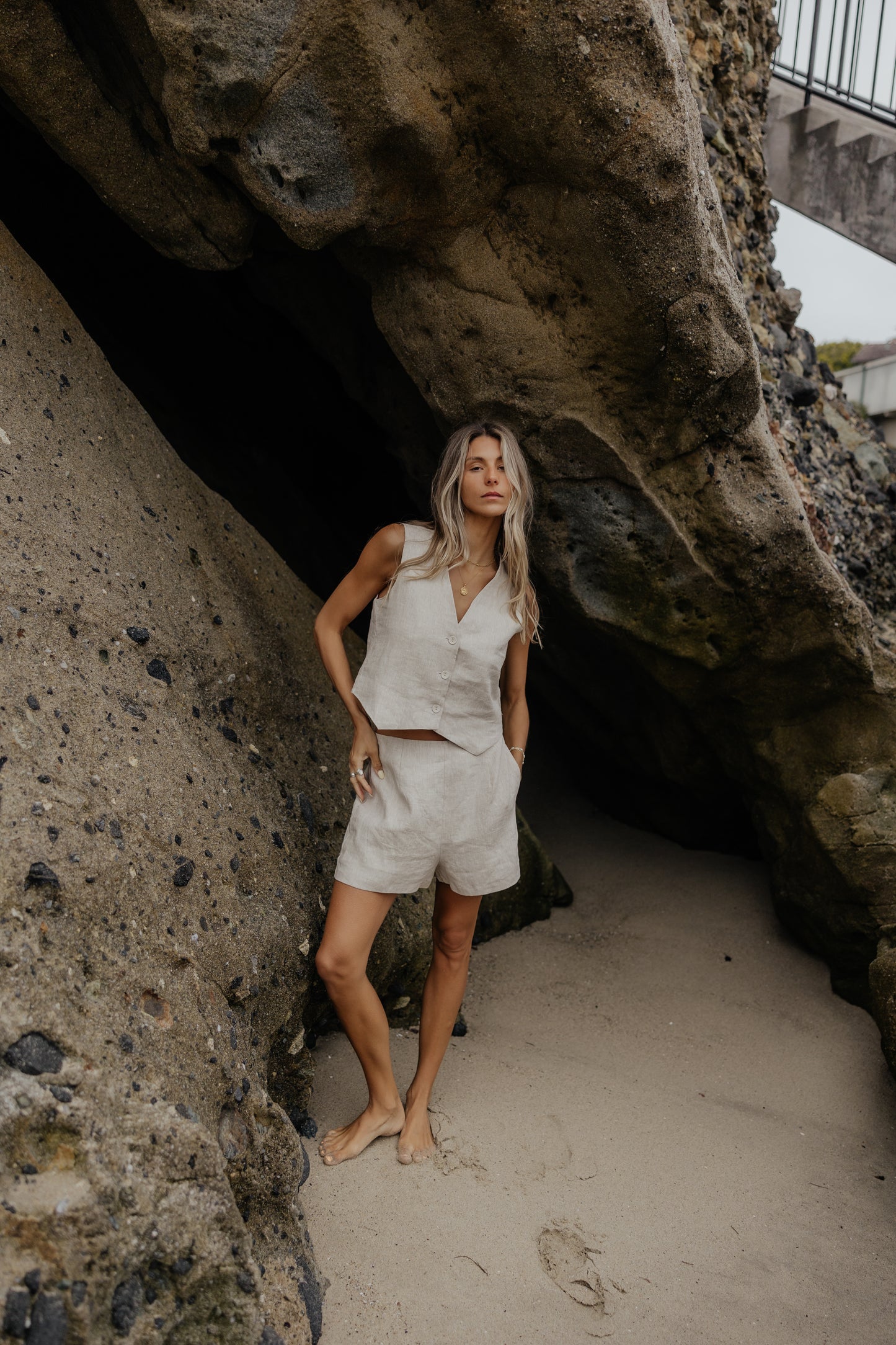 Laguna Linen Shorts // Oatmeal