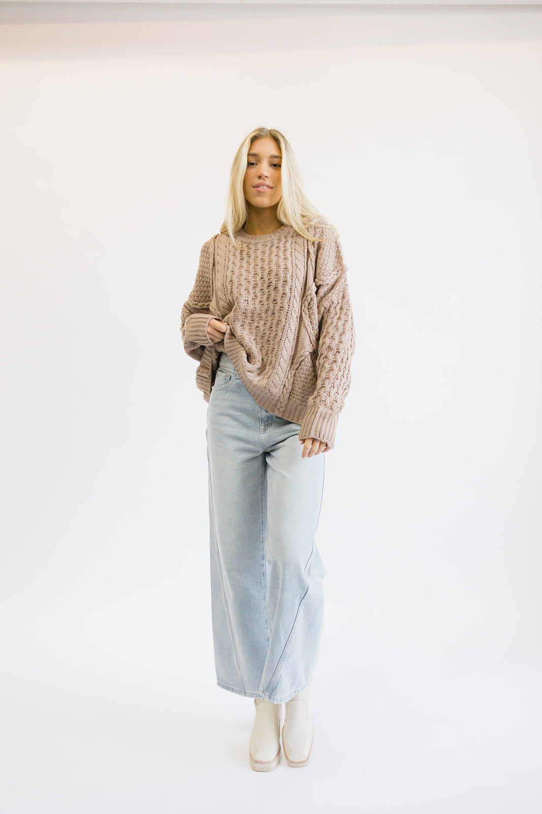 Fall Favorite Classic Sweater // Taupe