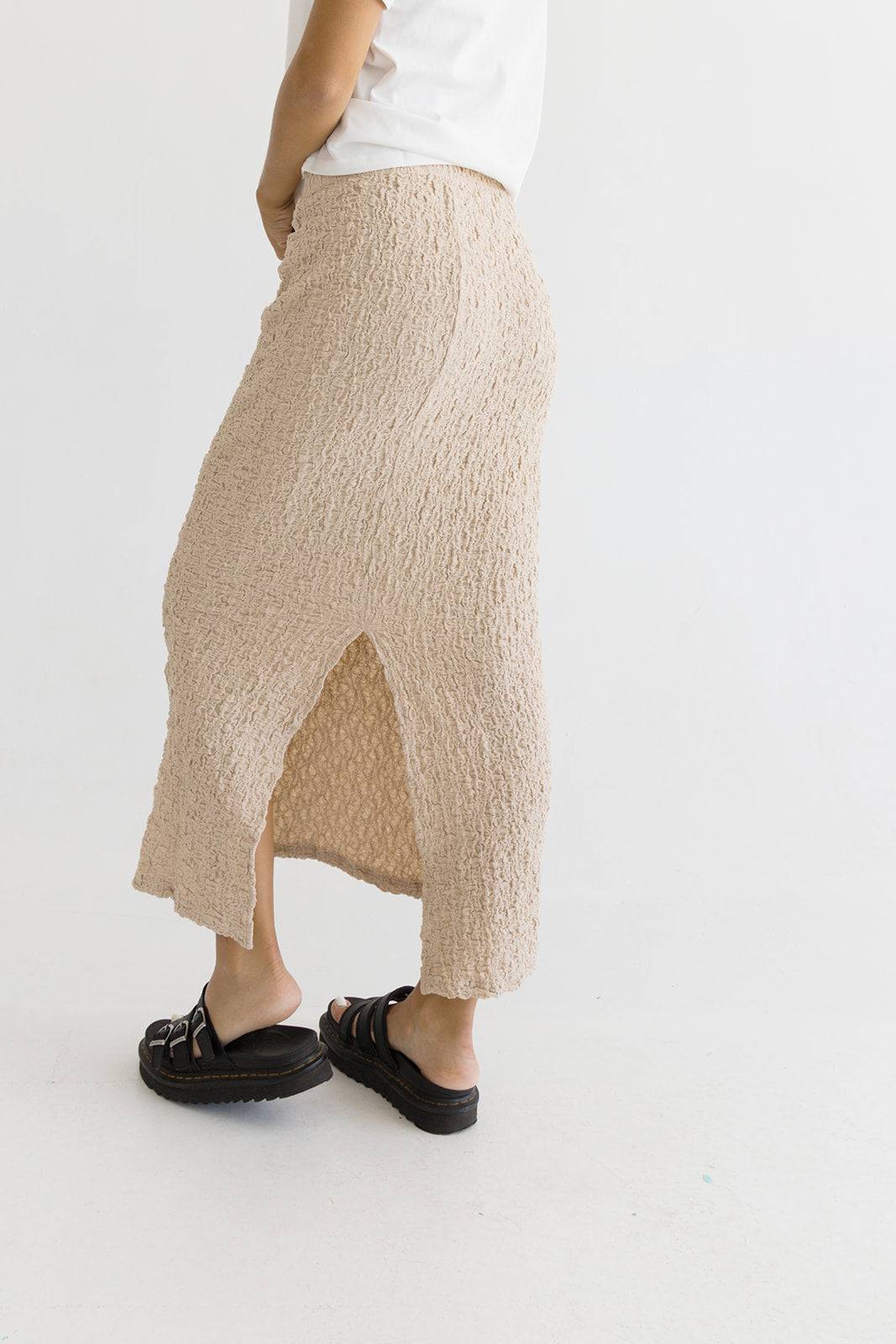 Audrey Textured Midi Skirt