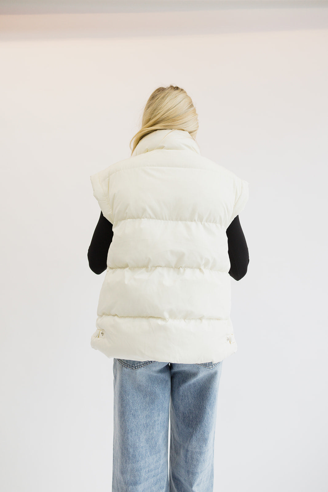 Ava Puffer Vest // Cream