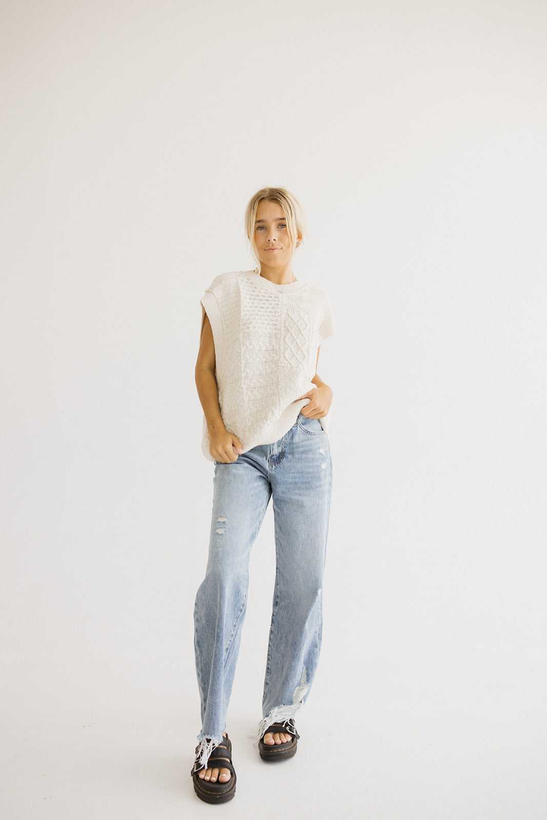 Eloise Cable Knit Sweater Vest
