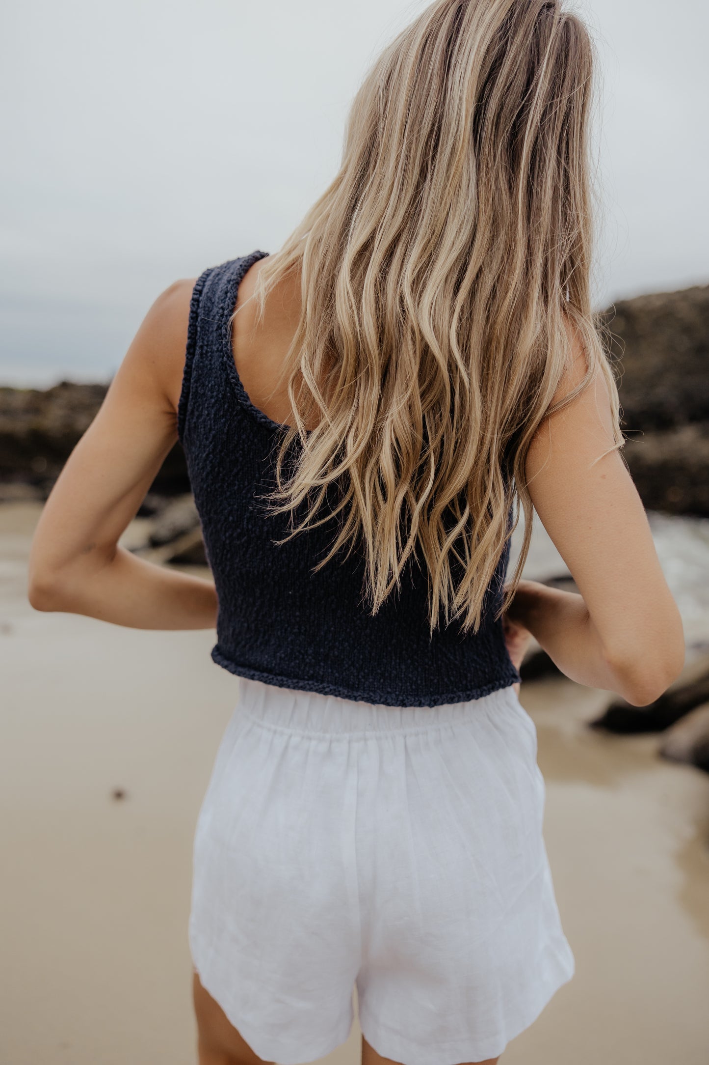 Drift Tailored Linen Shorts // White