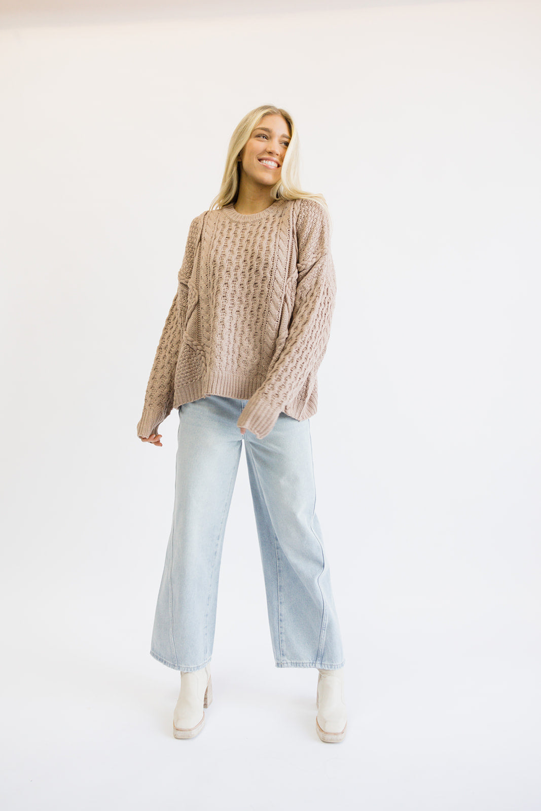 Fall Favorite Classic Sweater // Taupe