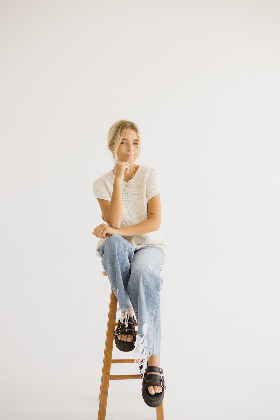 Eloise Cable Knit Sweater Vest