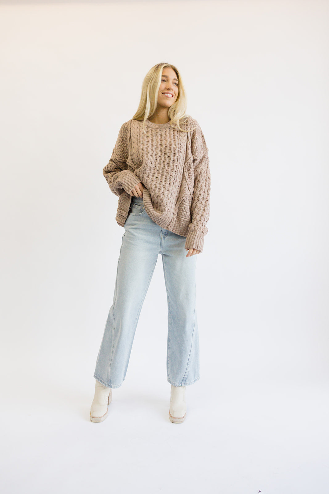 Fall Favorite Classic Sweater // Taupe