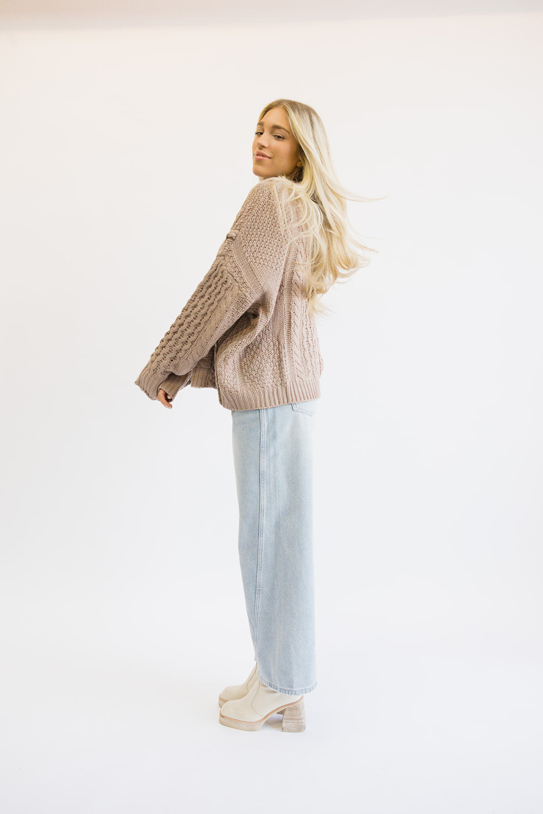 Fall Favorite Classic Sweater // Taupe