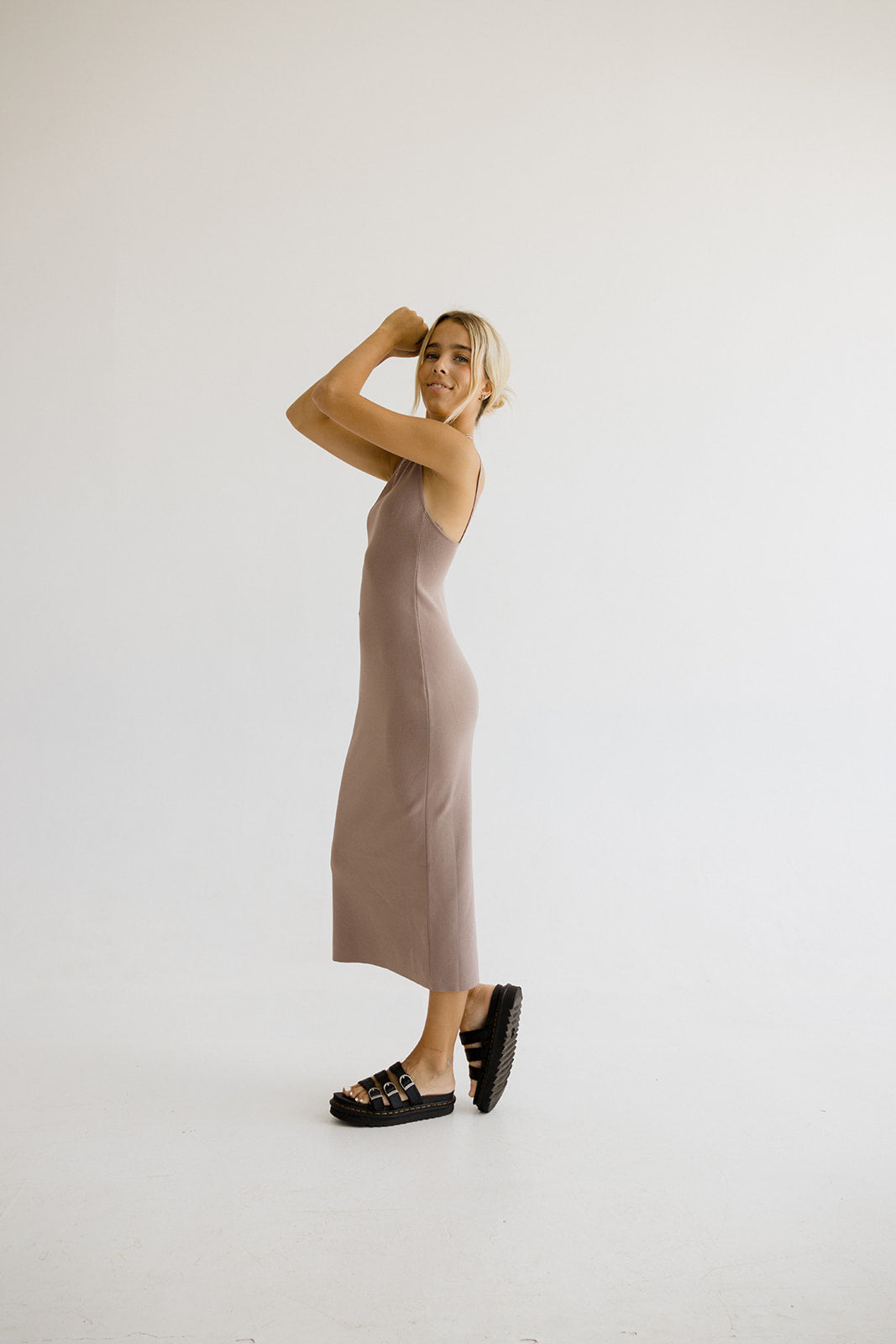 Claire Strappy Halter Knit Dress