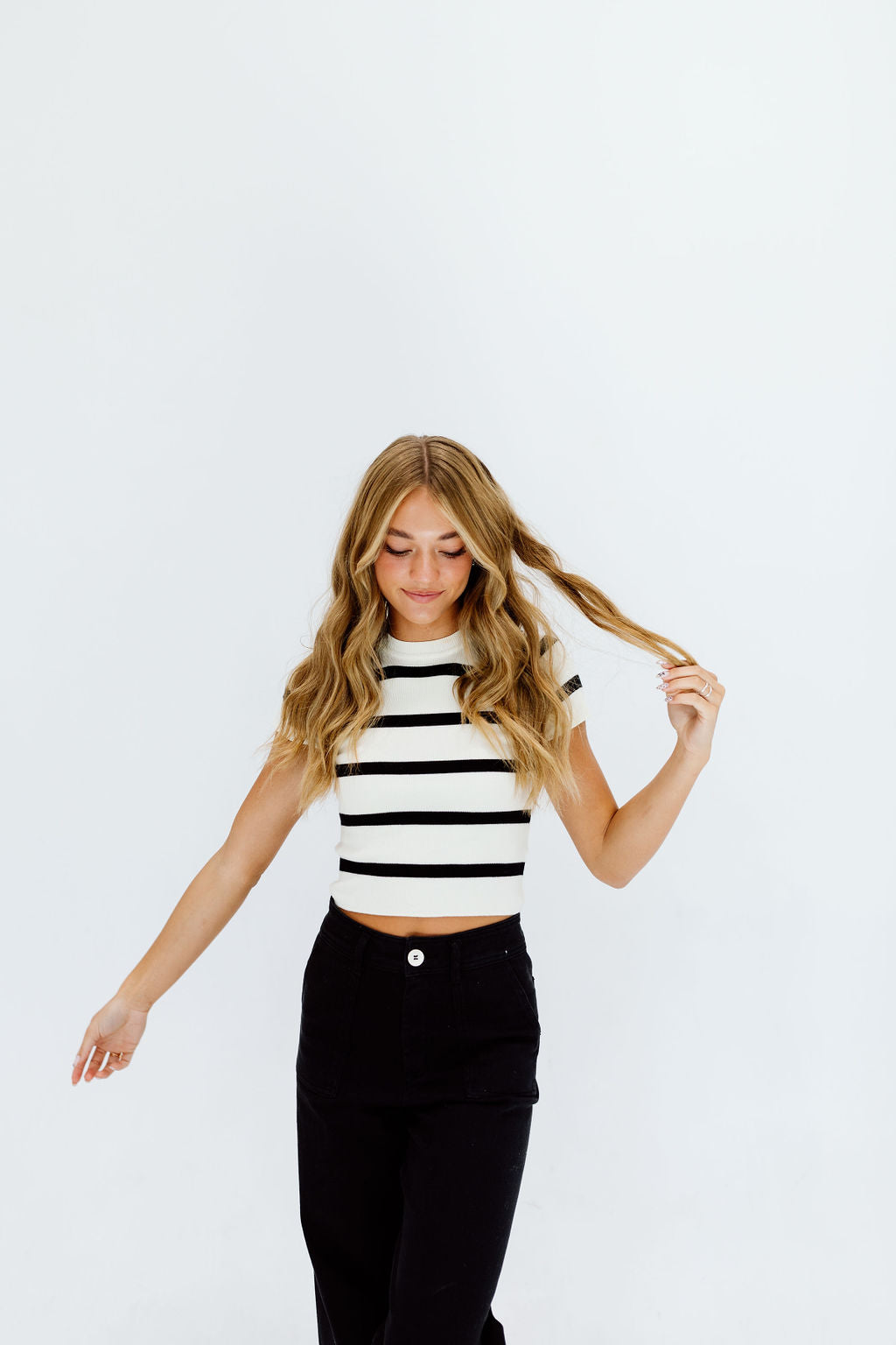 Madison Stripe Knit Top