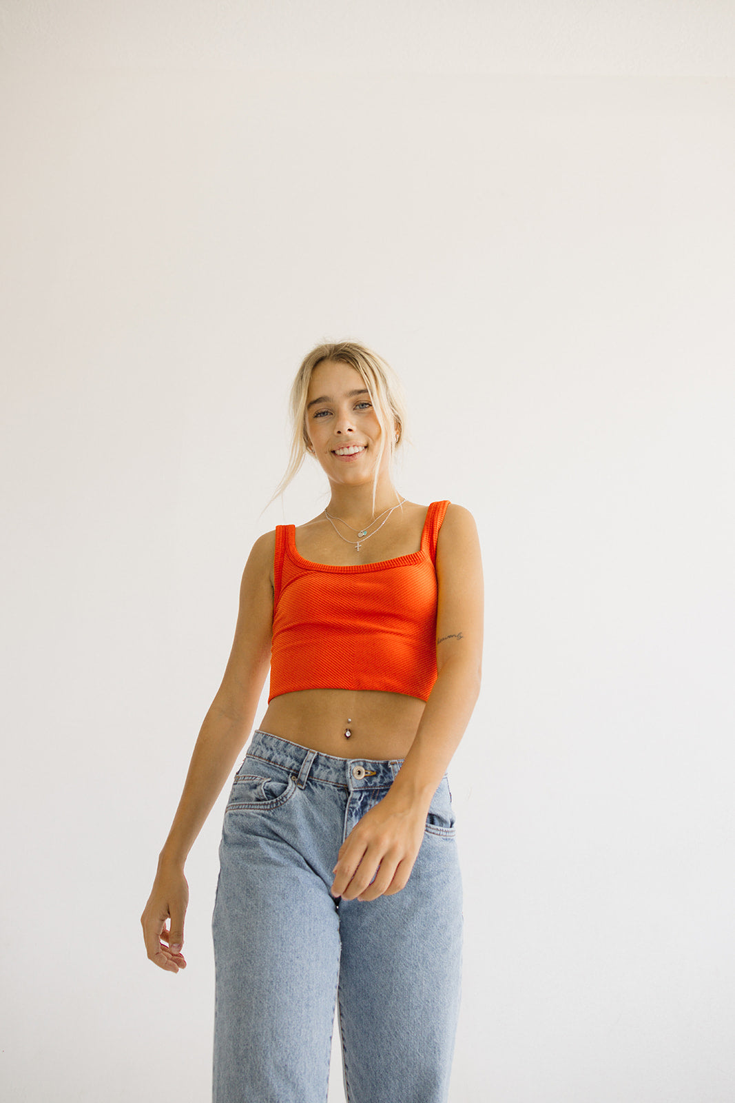 Cozy Ribbed Top // Tomato