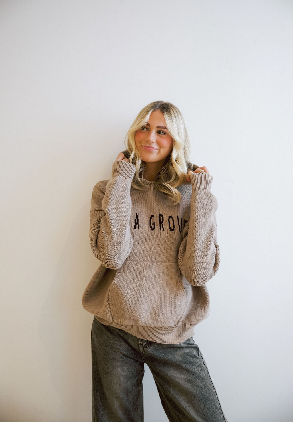 Isla Grove Original Knit Hoodie // Sand