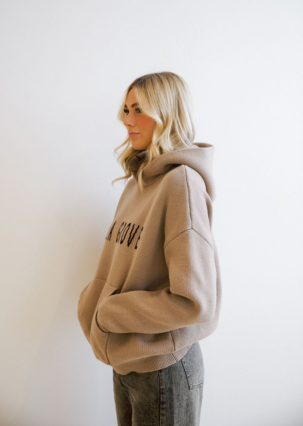 Isla Grove Original Knit Hoodie // Sand
