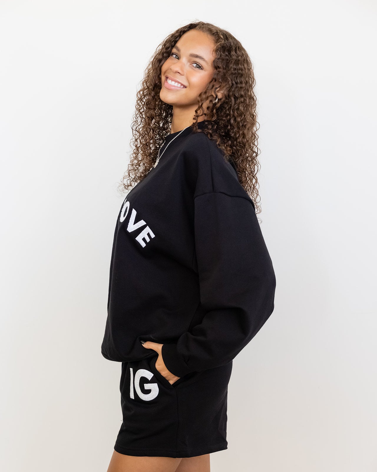 Isla Grove French Terry Crewneck // Black