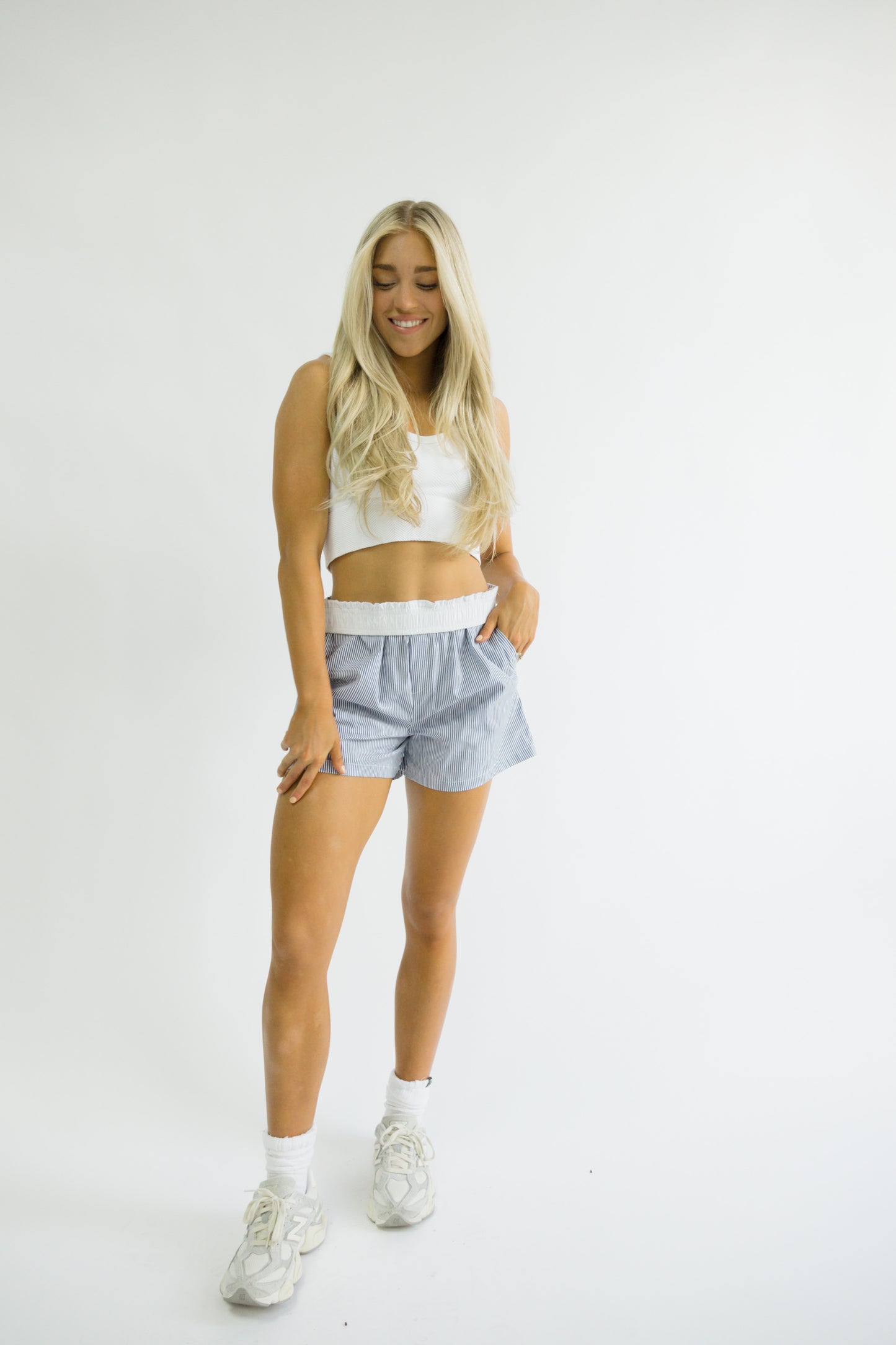 It Girl Boxers // Blue Stripe