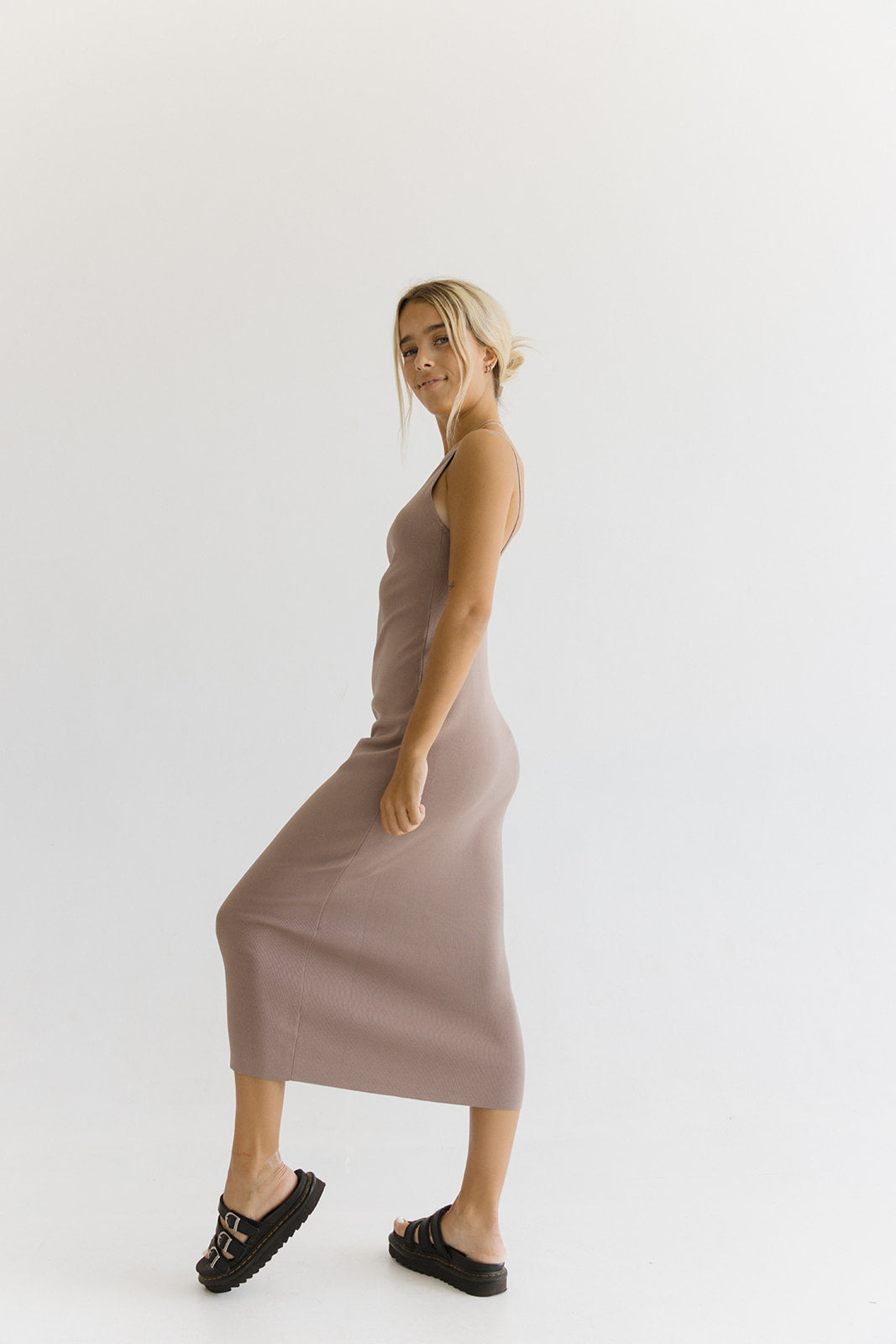 Claire Strappy Halter Knit Dress