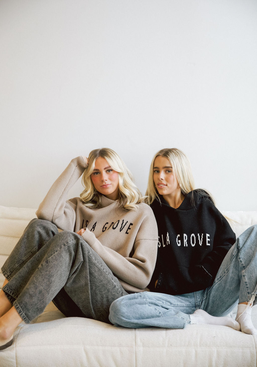 Isla Grove Original Knit Hoodie // Onyx