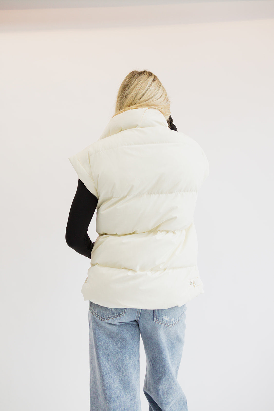 Ava Puffer Vest // Cream