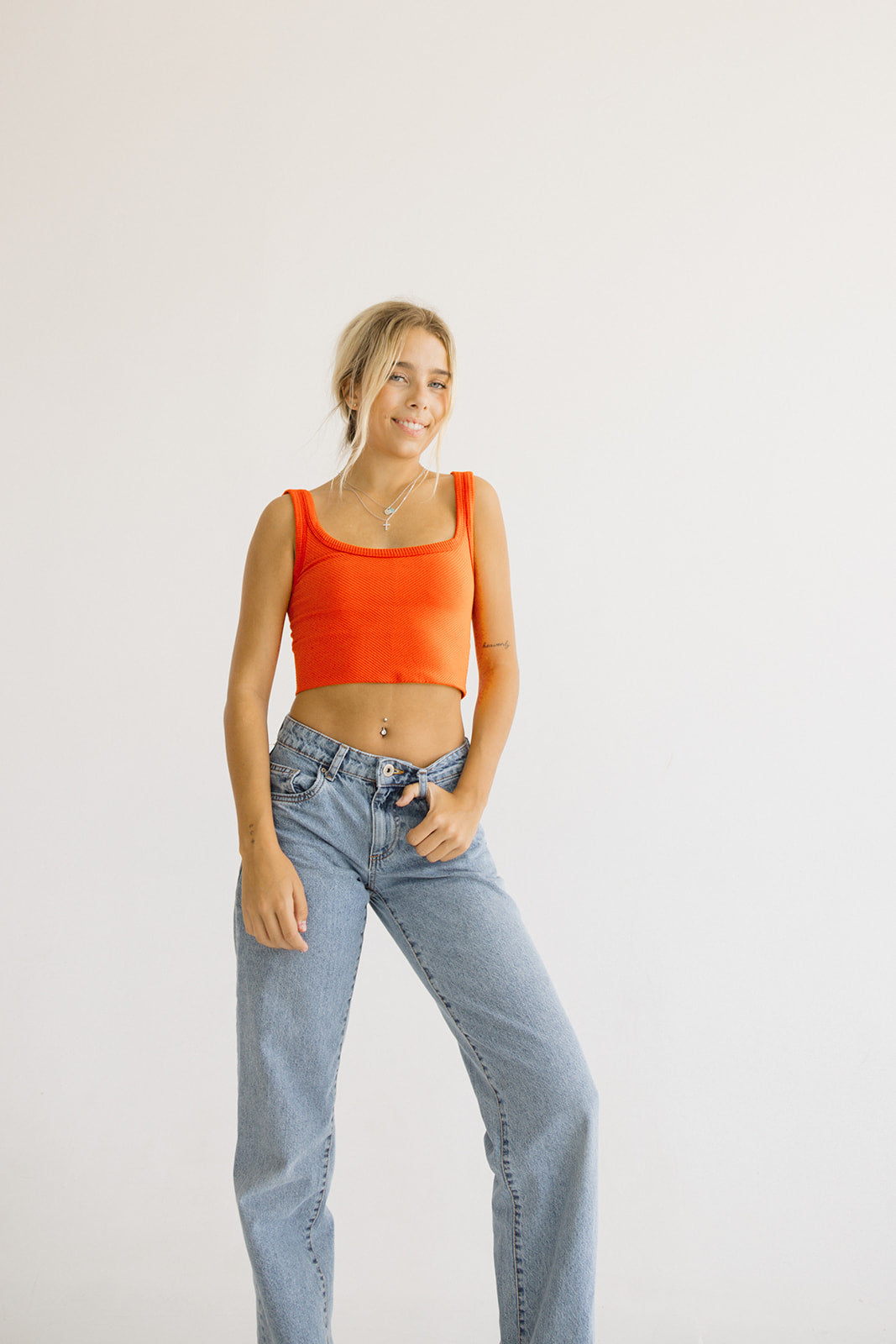 Cozy Ribbed Top // Tomato