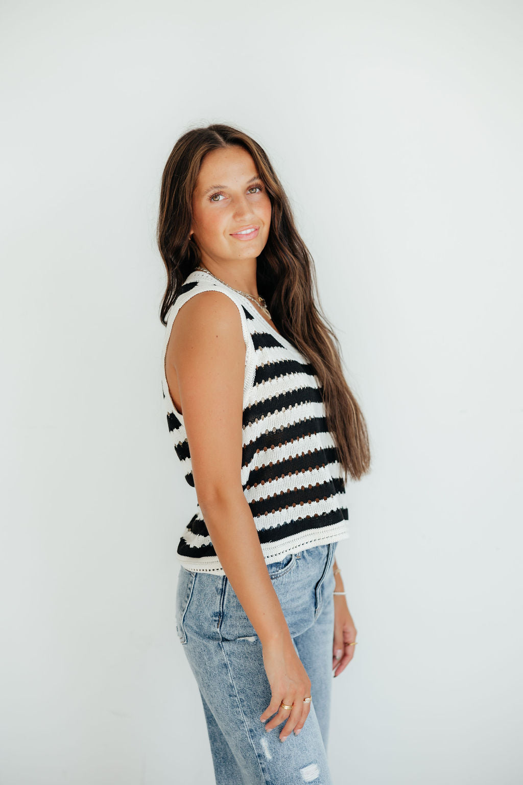 Amelia Crochet Knit Tank