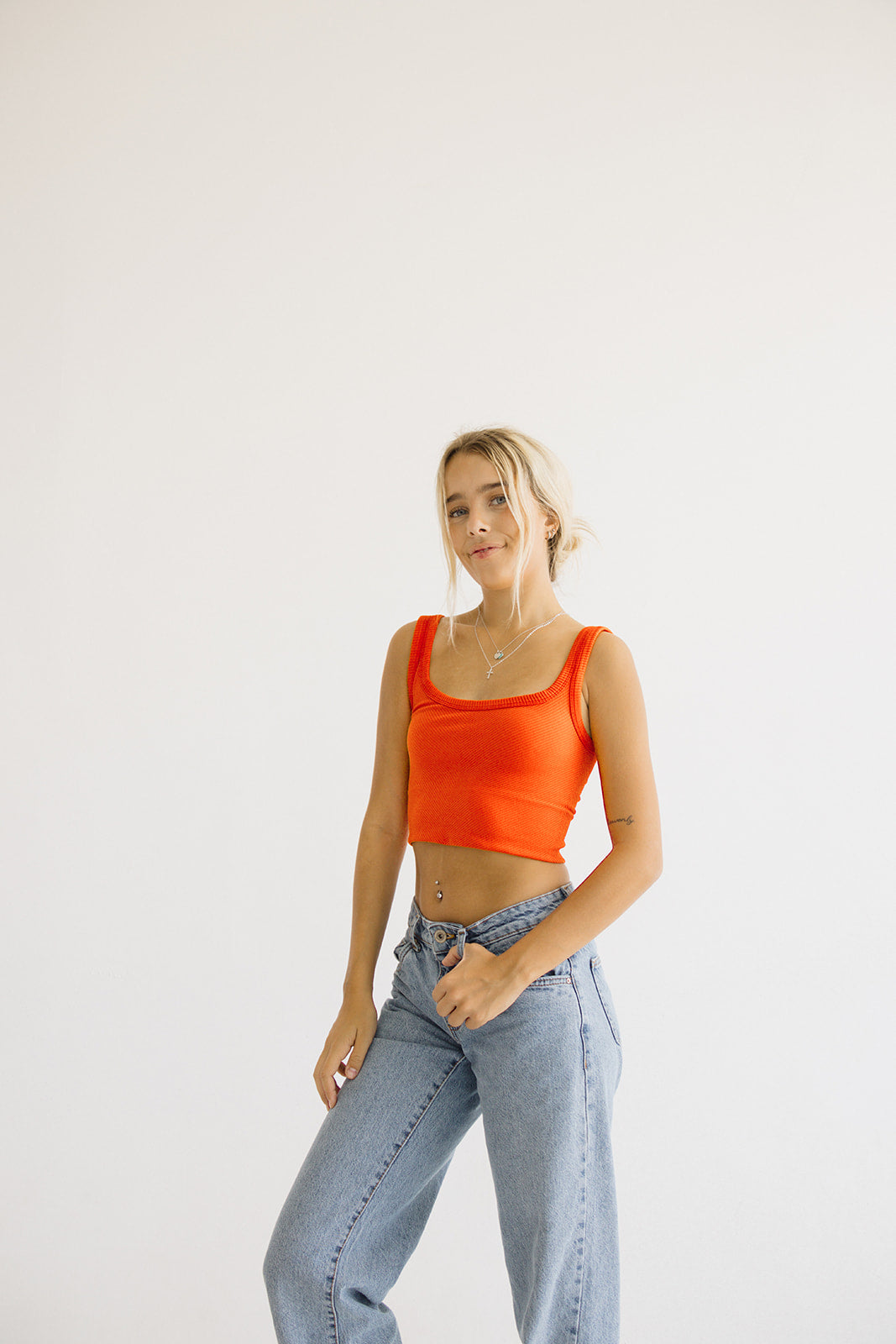 Cozy Ribbed Top // Tomato