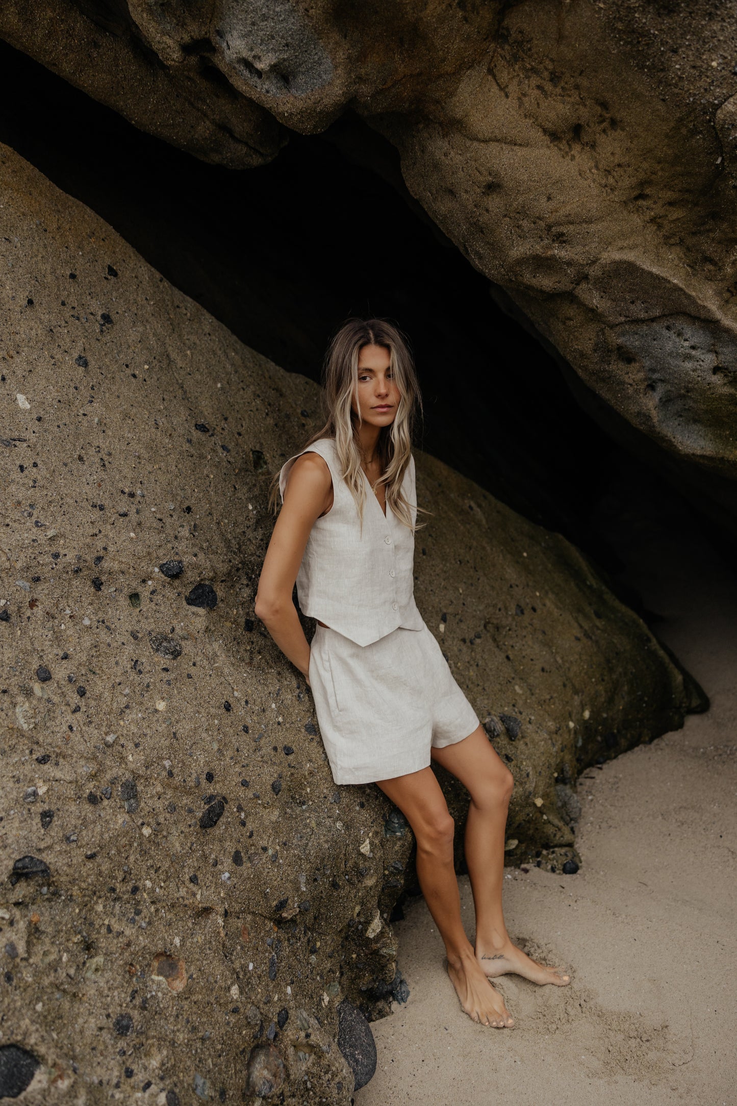 Laguna Linen Shorts // Oatmeal