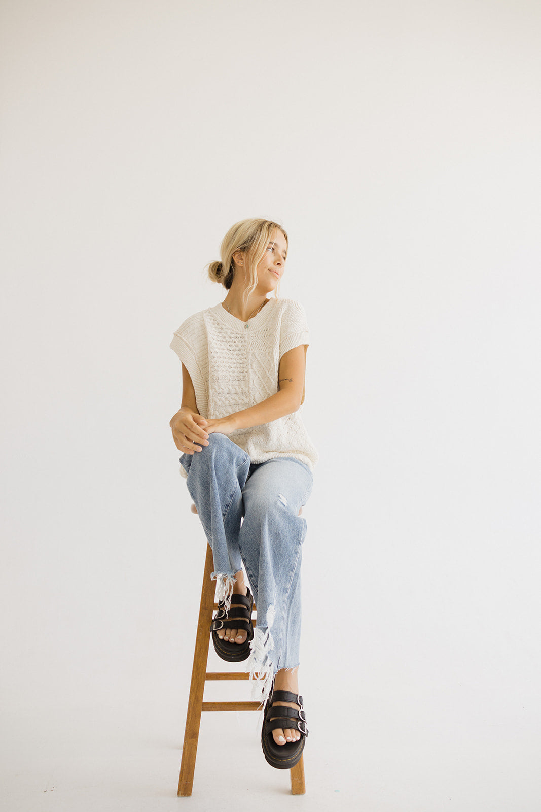 Eloise Cable Knit Sweater Vest