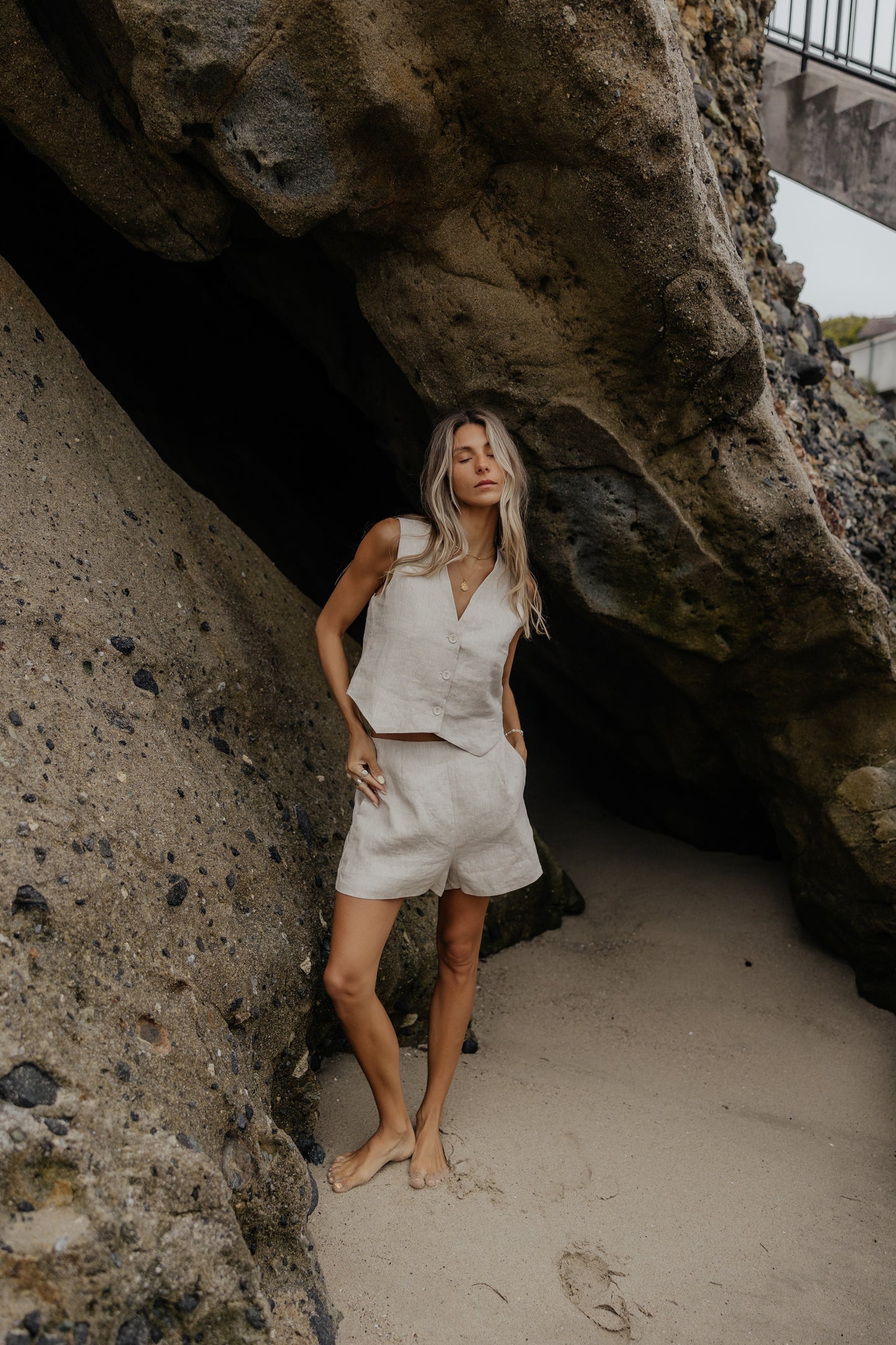 Laguna Linen Shorts // Oatmeal