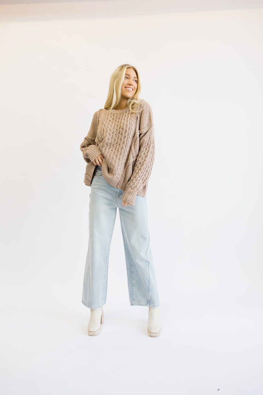 Fall Favorite Classic Sweater // Taupe
