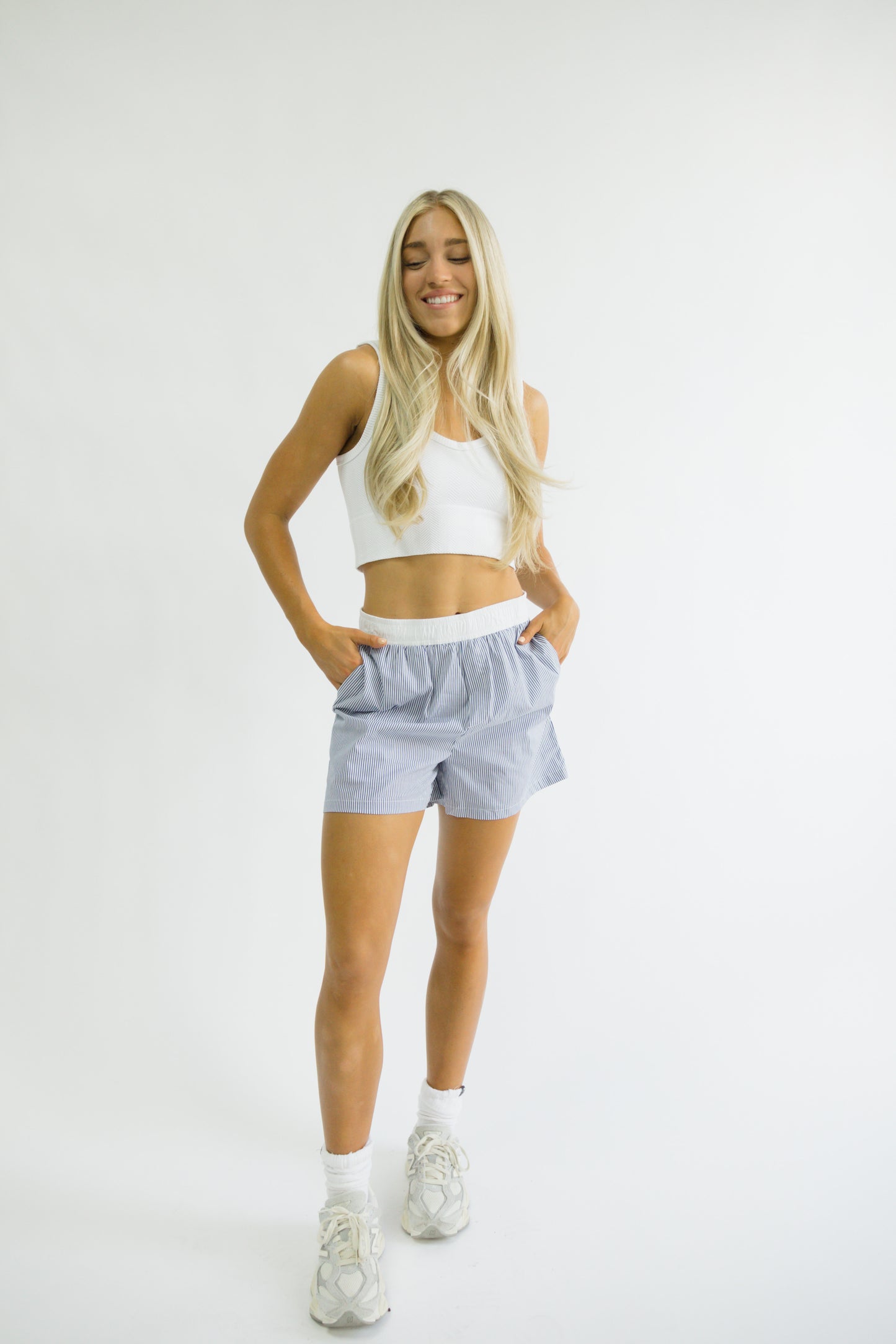 It Girl Boxers // Blue Stripe