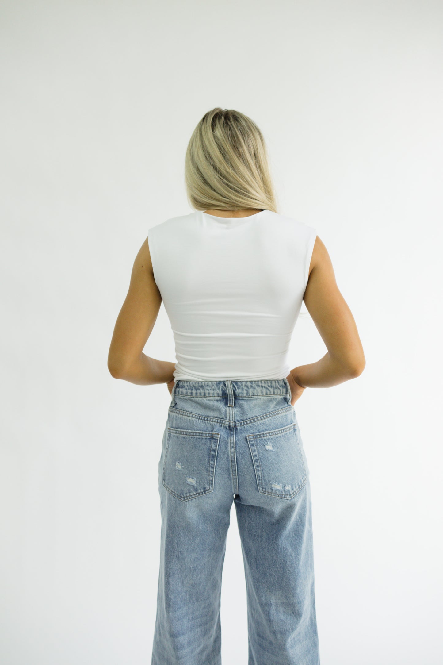 Clean Cap Sleeve Top // White