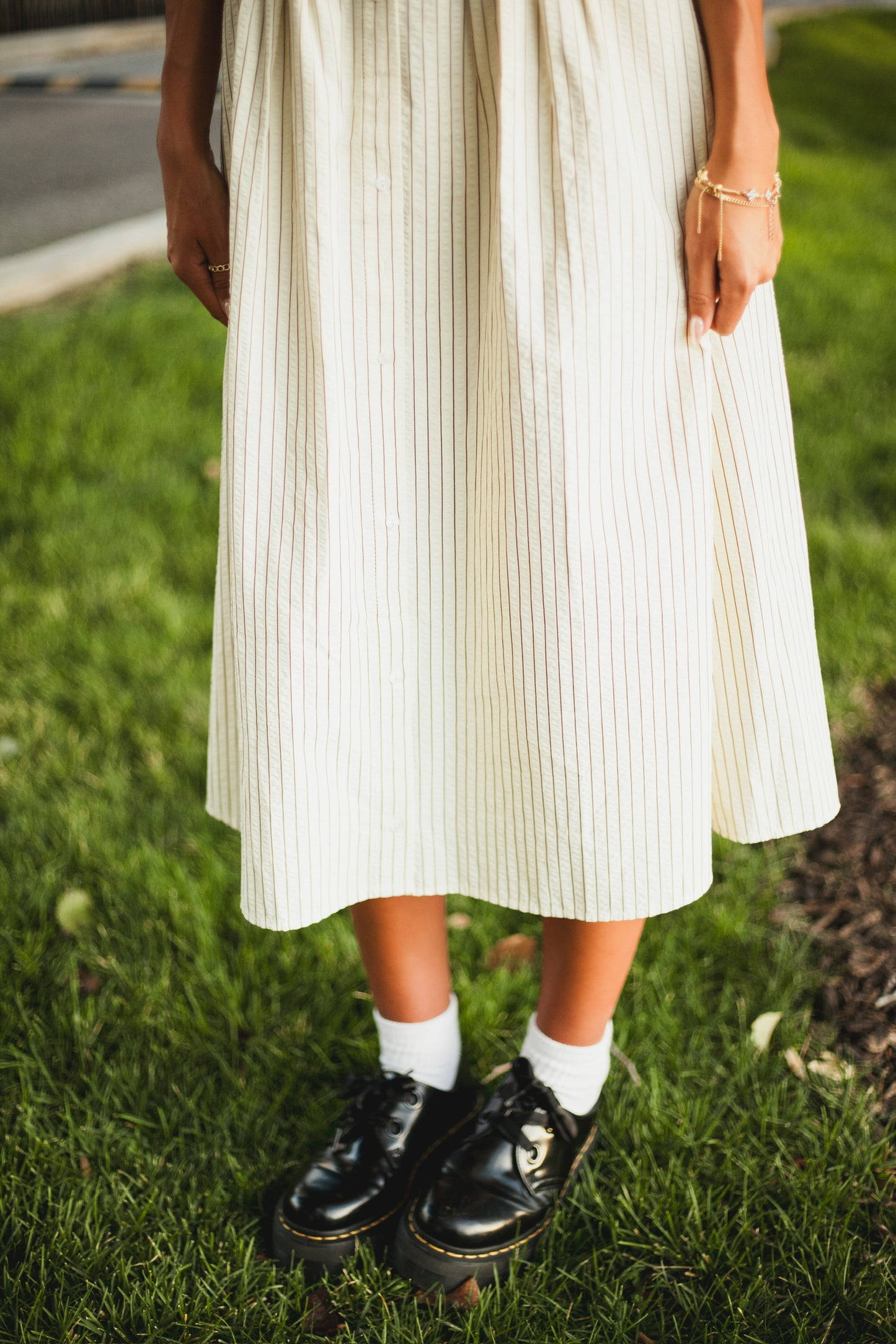 Brooke Pleated Shirt Dress