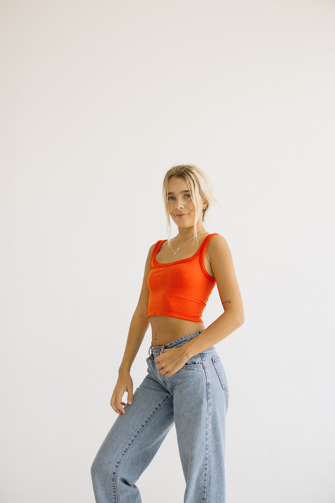 Cozy Ribbed Top // Tomato