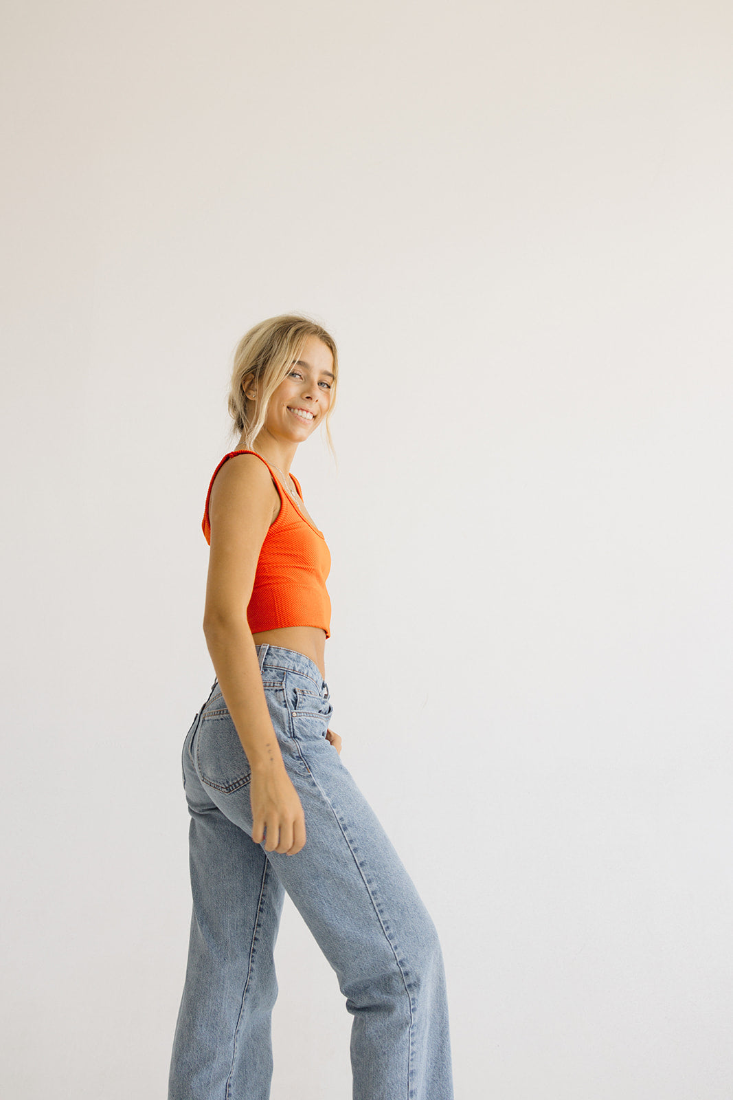 Cozy Ribbed Top // Tomato