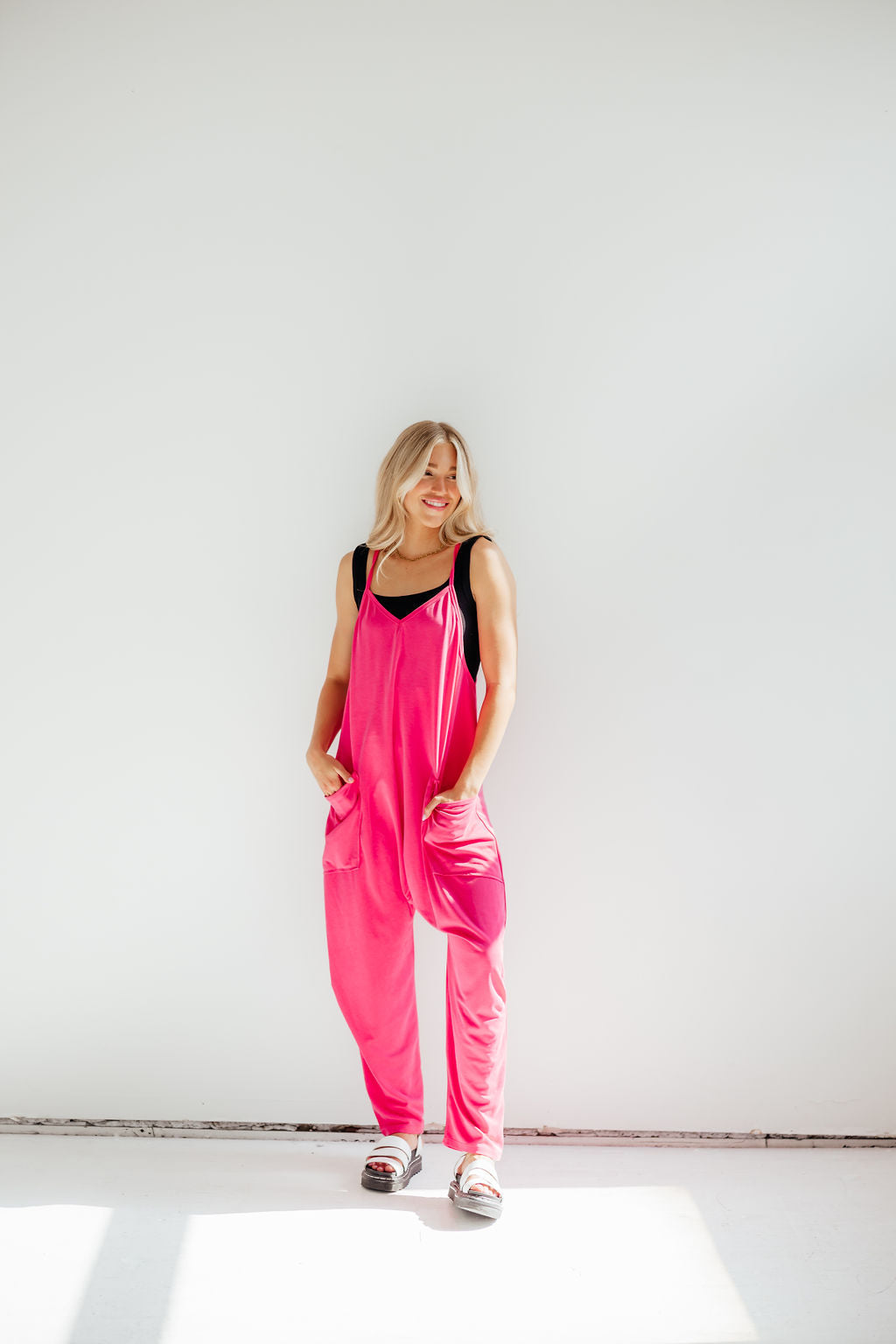 Forever Favorite Jumpsuit // Hot Pink *RESTOCKED*