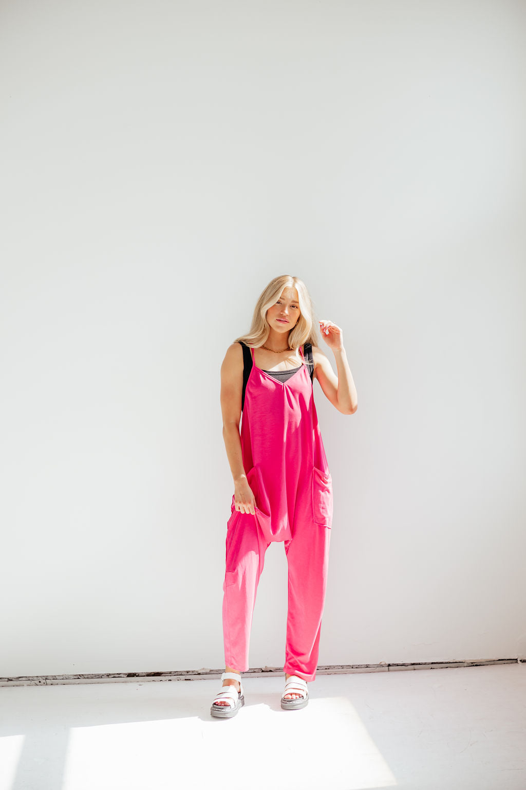Forever Favorite Jumpsuit // Hot Pink *RESTOCKED*