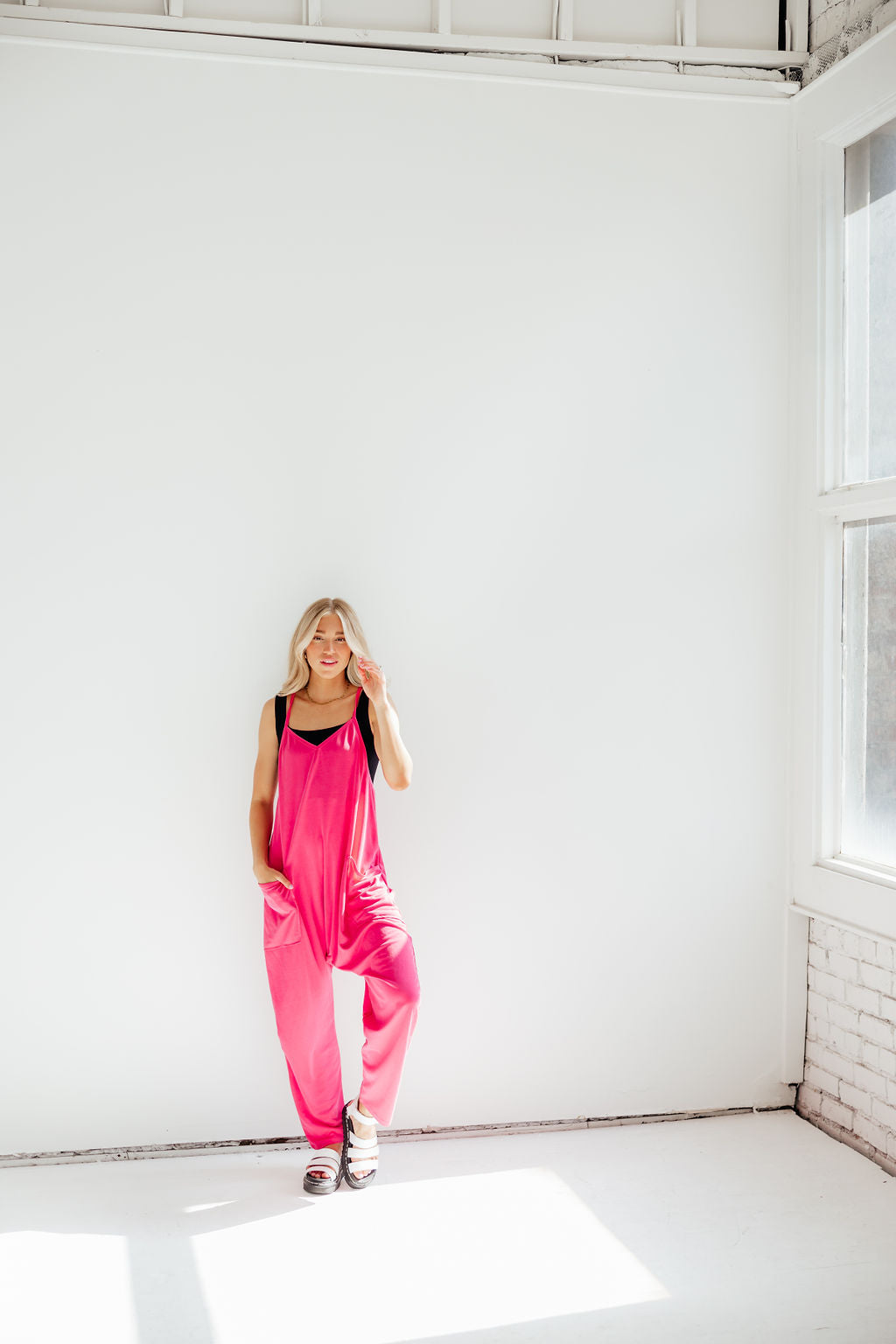 Forever Favorite Jumpsuit // Hot Pink *RESTOCKED*