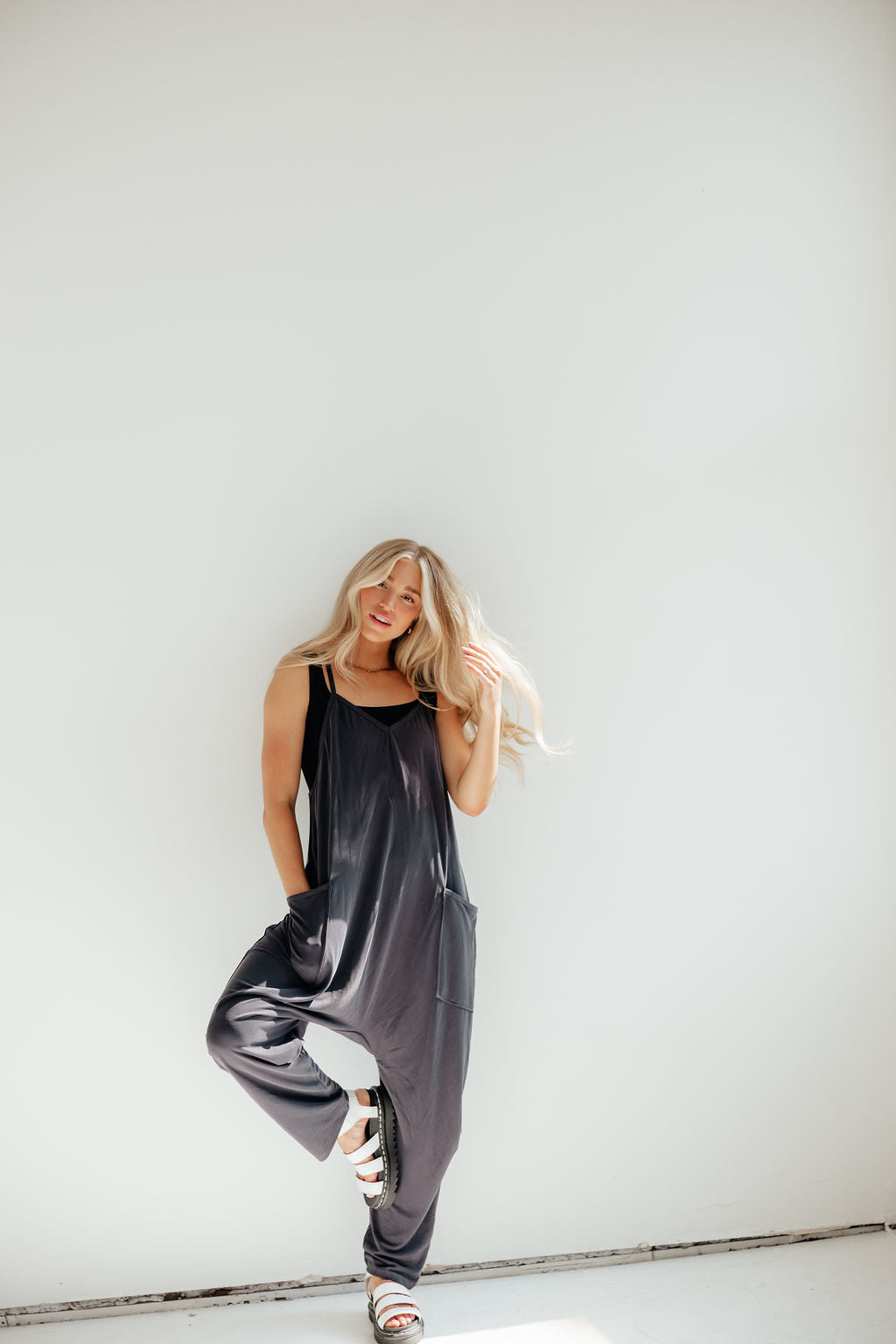 Forever Favorite Jumpsuit // Charcoal *RESTOCKED*